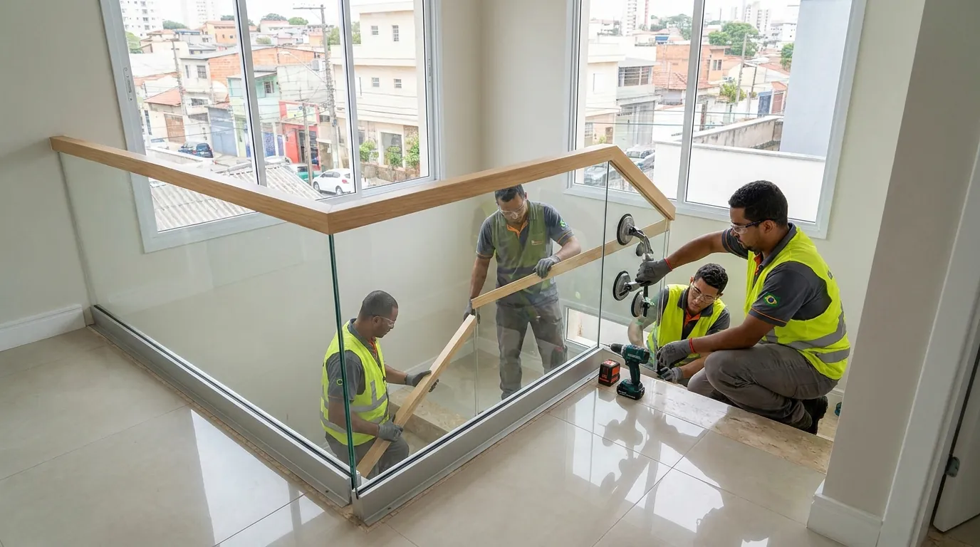 Guarda-Corpo de Vidro para Sacada